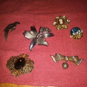 Several brooch and pins set